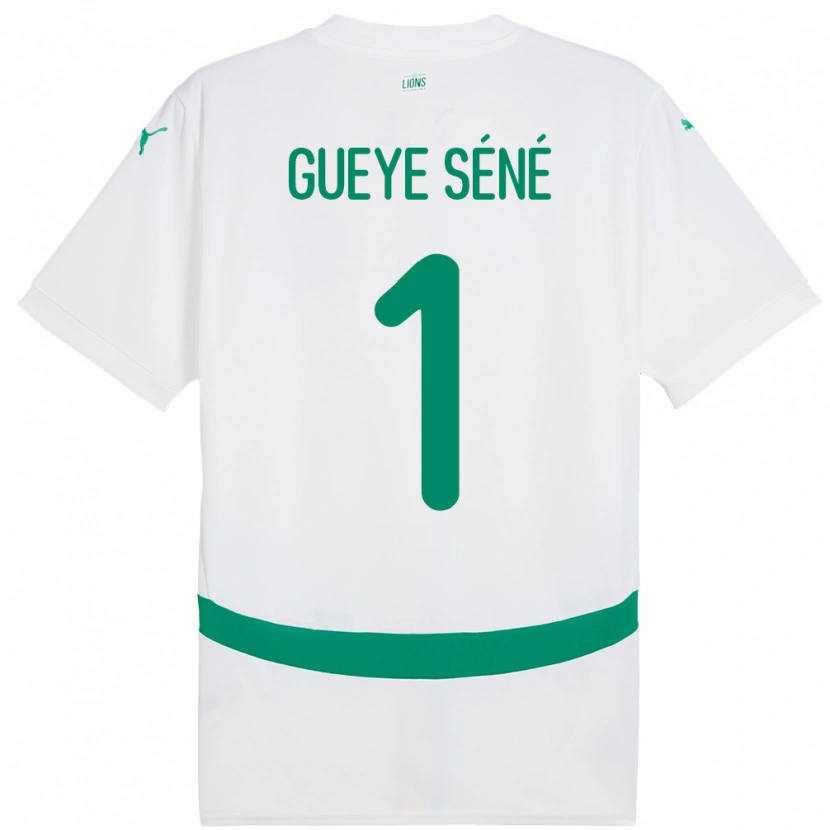 Danxen Dámské Senegal Thiaba Gueye Sene #1 Bílý Domů Hráčské Dresy 24-26 Dres