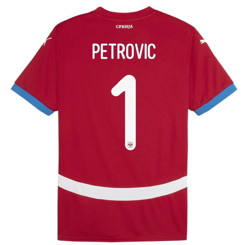 Danxen Dámské Srbsko Djordje Petrovic #1 Červené Domů Hráčské Dresy 24-26 Dres