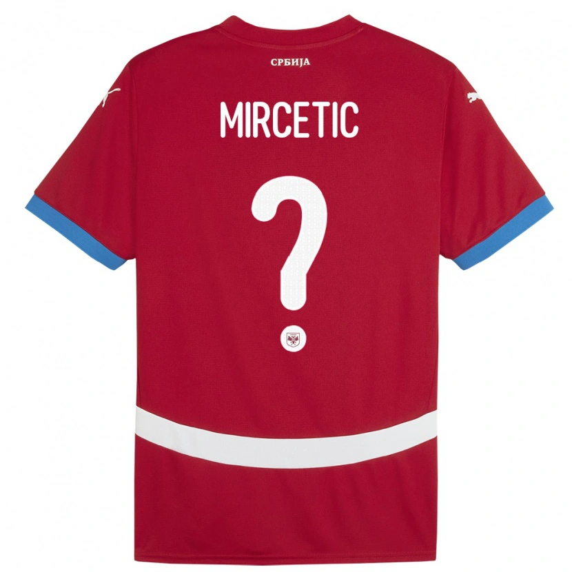 Danxen Dámské Srbsko Bogdan Mircetic #0 Červené Domů Hráčské Dresy 24-26 Dres