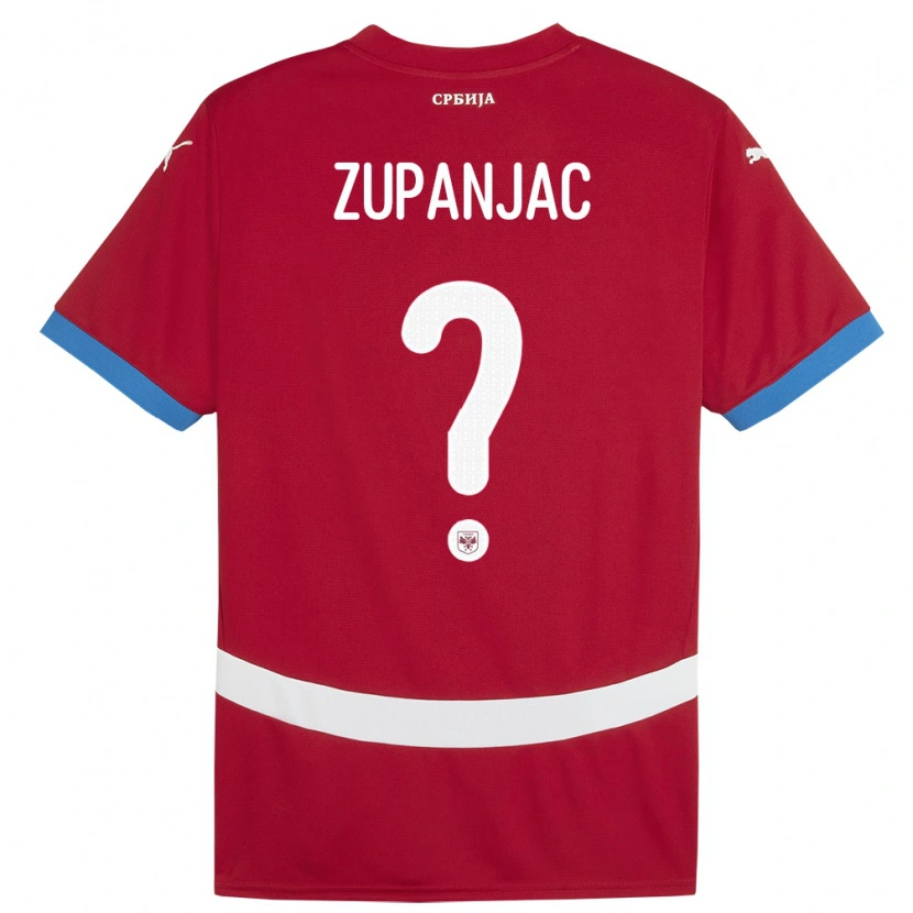 Danxen Dámské Srbsko Matija Zupanjac #0 Červené Domů Hráčské Dresy 24-26 Dres