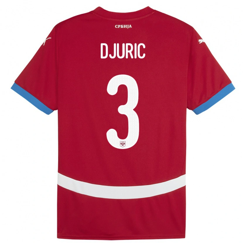Danxen Dámské Srbsko David Djuric #3 Červené Domů Hráčské Dresy 24-26 Dres