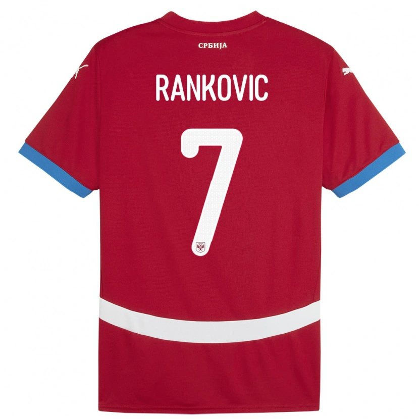 Danxen Dámské Srbsko Djordje Rankovic #7 Červené Domů Hráčské Dresy 24-26 Dres