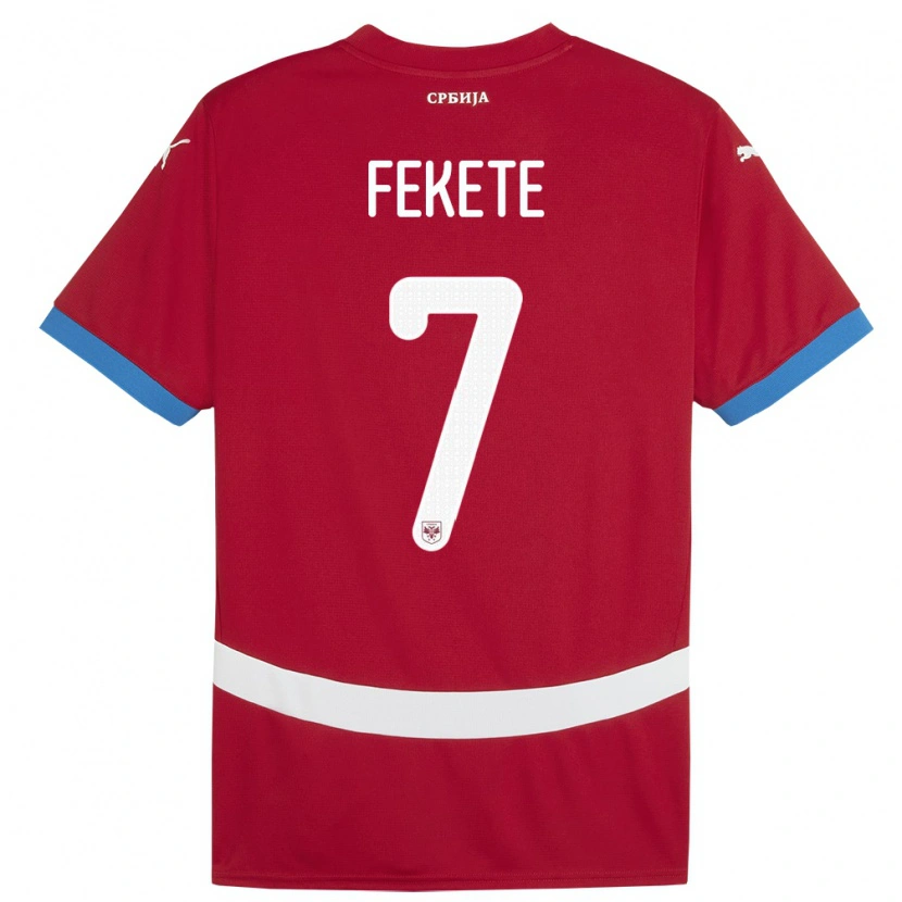 Danxen Dámské Srbsko Danilo Fekete #7 Červené Domů Hráčské Dresy 24-26 Dres