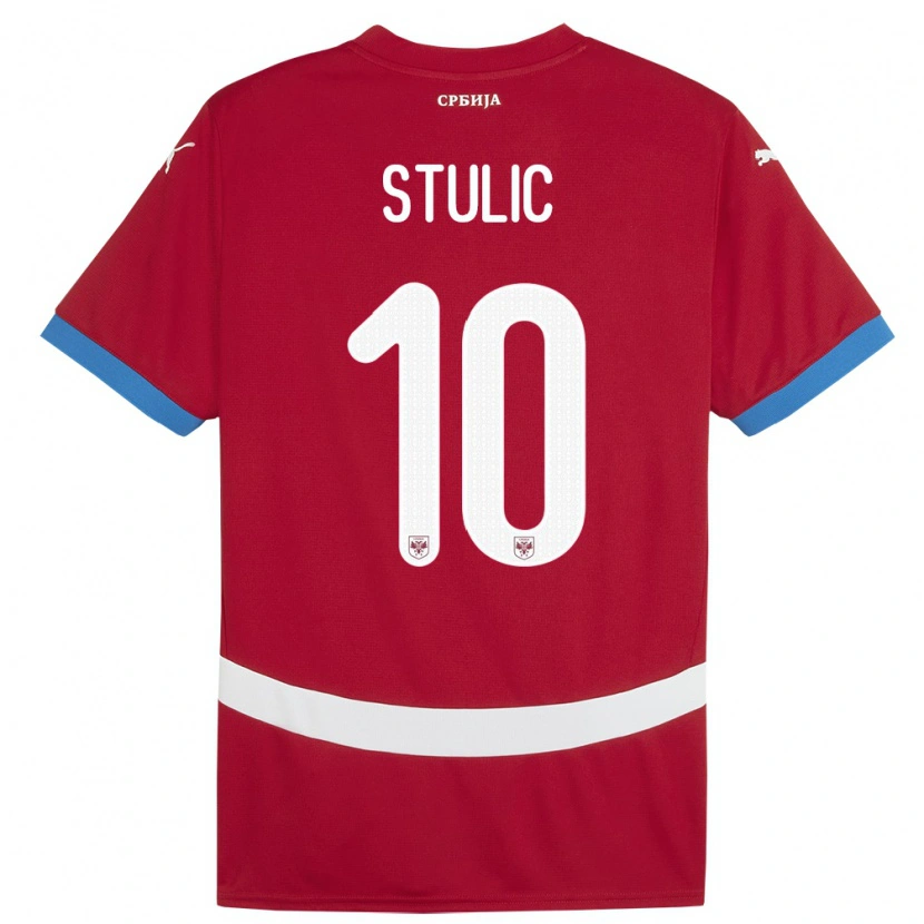 Danxen Dámské Srbsko Pavle Stulic #10 Červené Domů Hráčské Dresy 24-26 Dres