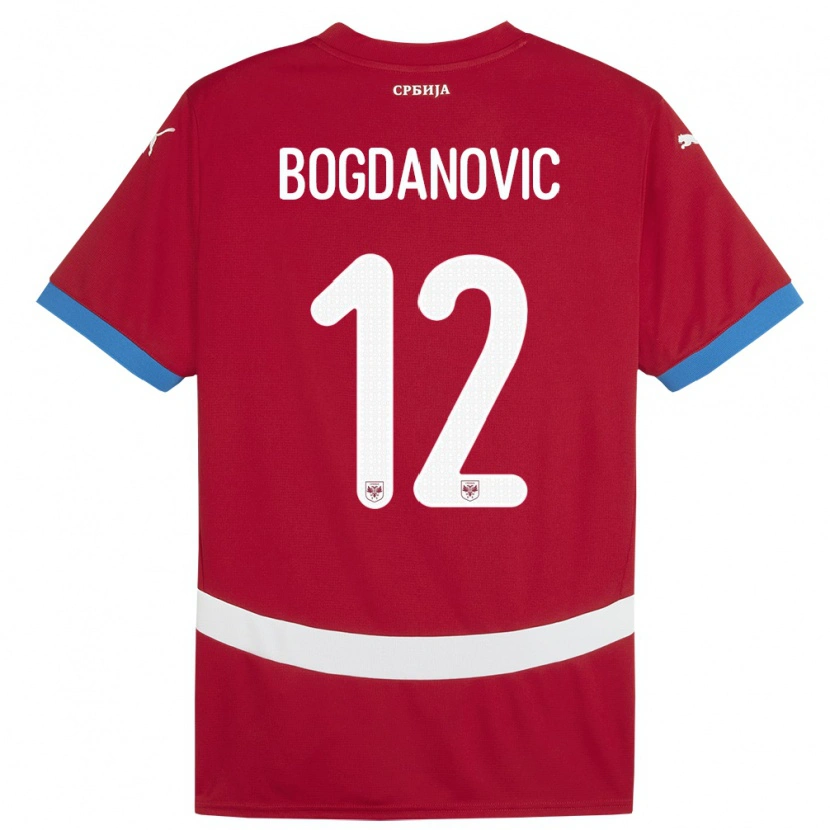 Danxen Dámské Srbsko Bogdan Bogdanovic #12 Červené Domů Hráčské Dresy 24-26 Dres