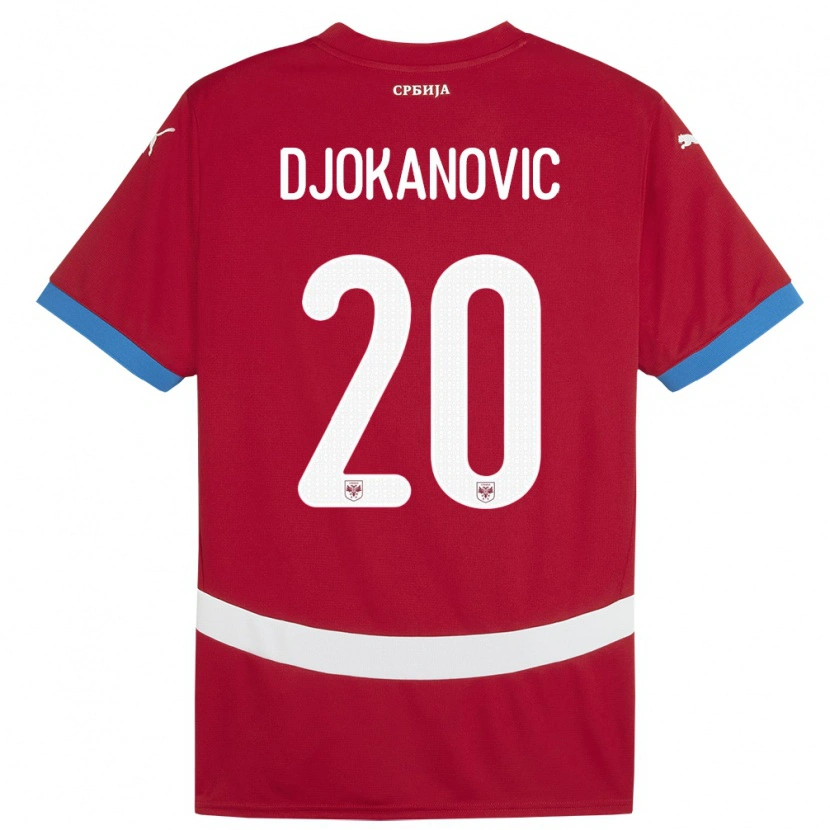 Danxen Dámské Srbsko Damjan Djokanovic #20 Červené Domů Hráčské Dresy 24-26 Dres