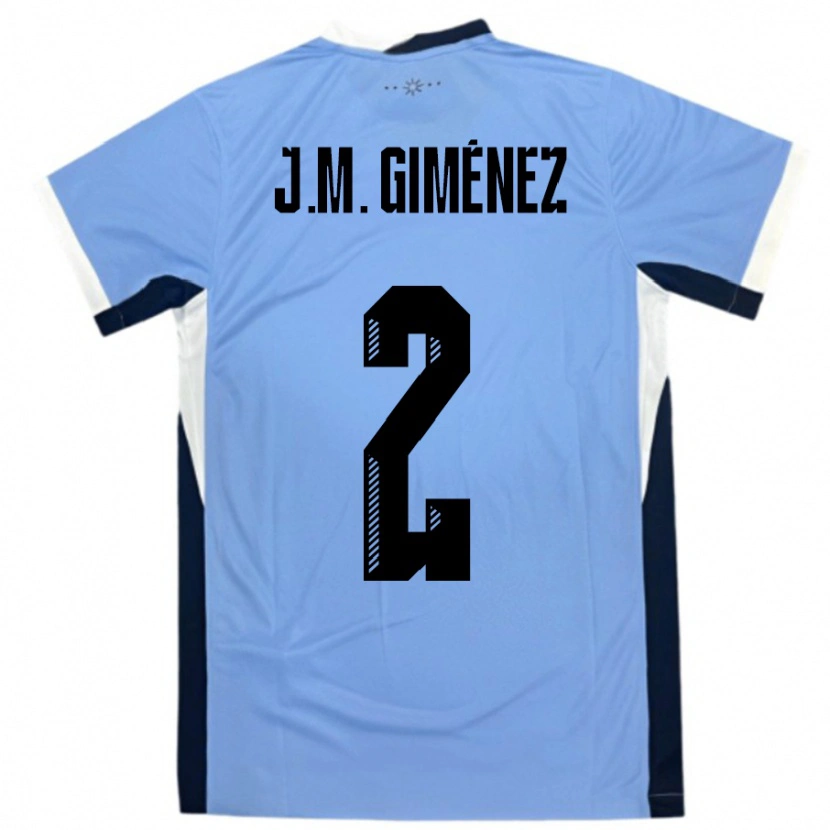 Danxen Dámské Uruguay José María Giménez #2 Bílá Černá Domů Hráčské Dresy 24-26 Dres
