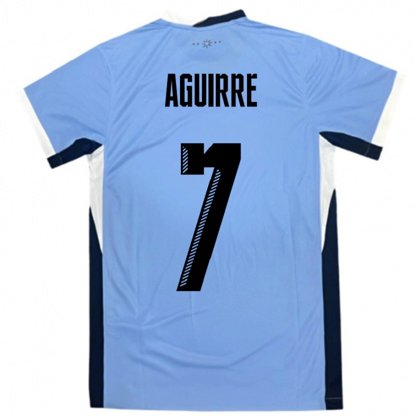 Danxen Dámské Uruguay Rodrigo Aguirre #7 Bílá Černá Domů Hráčské Dresy 24-26 Dres