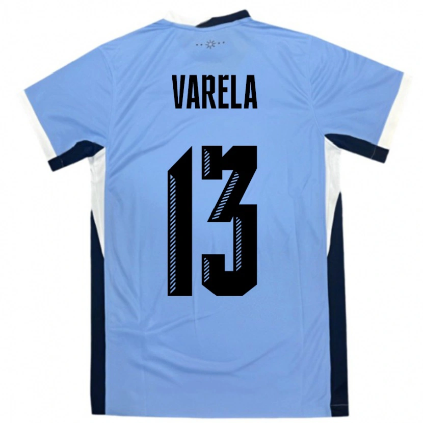 Danxen Dámské Uruguay Guillermo Varela #13 Bílá Černá Domů Hráčské Dresy 24-26 Dres