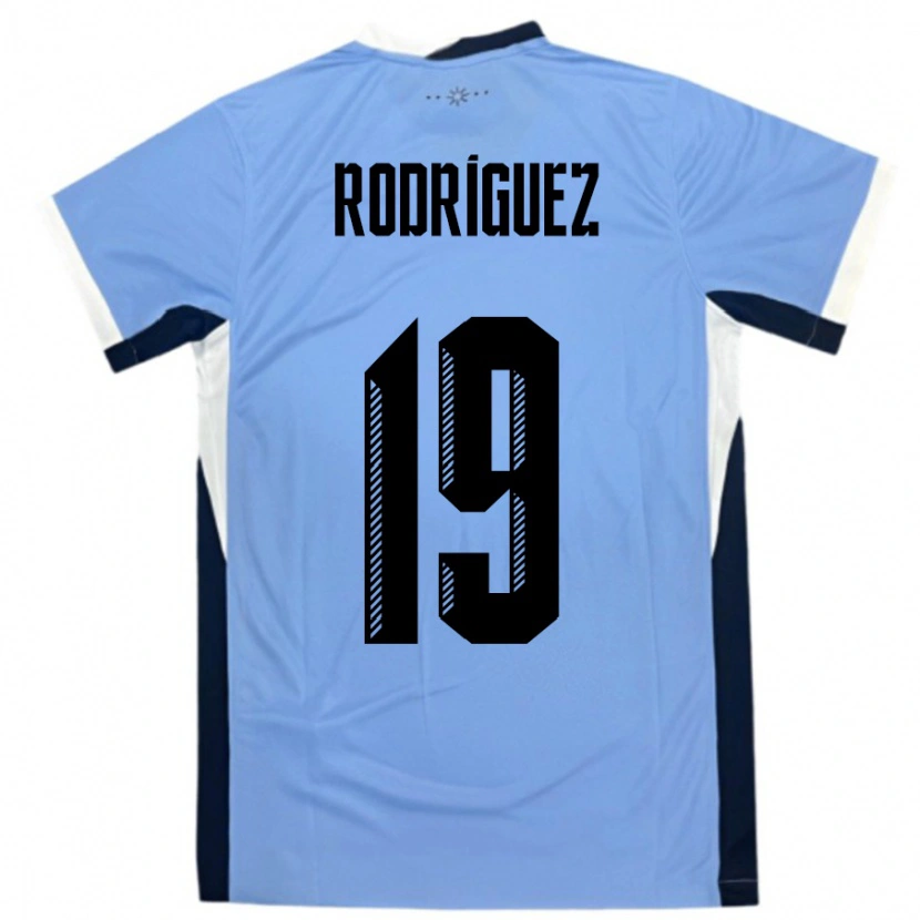 Danxen Dámské Uruguay Luciano Rodríguez #19 Bílá Černá Domů Hráčské Dresy 24-26 Dres