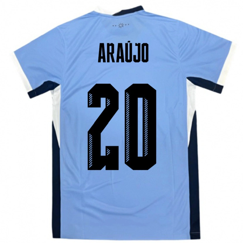 Danxen Dámské Uruguay Maxi Araújo #20 Bílá Černá Domů Hráčské Dresy 24-26 Dres