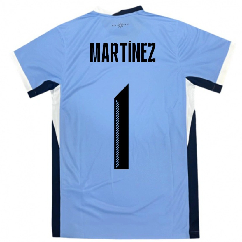 Danxen Dámské Uruguay Kevin Martínez #1 Bílá Černá Domů Hráčské Dresy 24-26 Dres