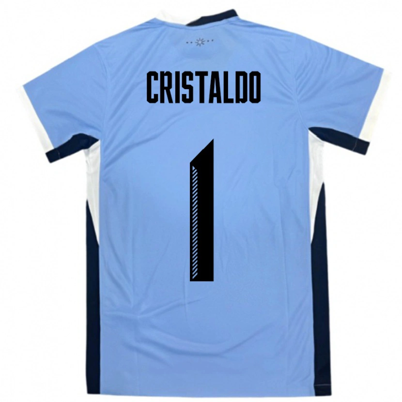 Danxen Dámské Uruguay Fabian Cristaldo #1 Bílá Černá Domů Hráčské Dresy 24-26 Dres