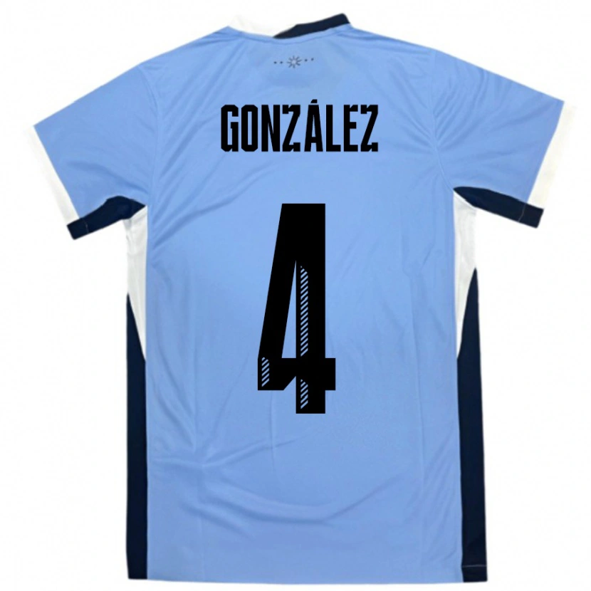 Danxen Dámské Uruguay Facundo González #4 Bílá Černá Domů Hráčské Dresy 24-26 Dres