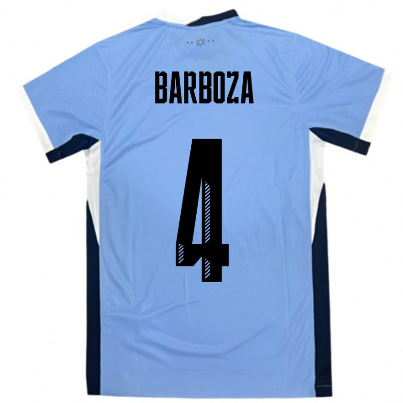 Danxen Dámské Uruguay Brian Barboza #4 Bílá Černá Domů Hráčské Dresy 24-26 Dres