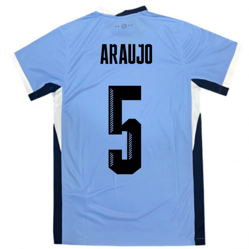 Danxen Dámské Uruguay César Araújo #5 Bílá Černá Domů Hráčské Dresy 24-26 Dres