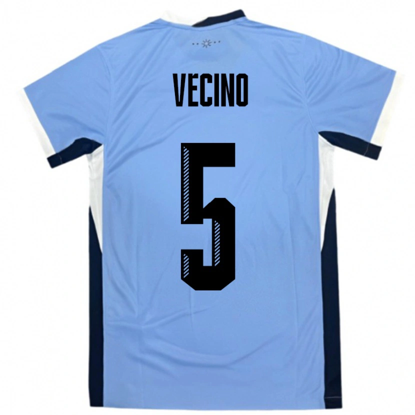 Danxen Dámské Uruguay Matias Vecino #5 Bílá Černá Domů Hráčské Dresy 24-26 Dres
