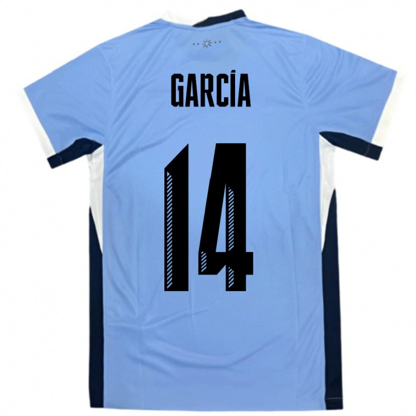 Danxen Dámské Uruguay Damian Garcia #14 Bílá Černá Domů Hráčské Dresy 24-26 Dres