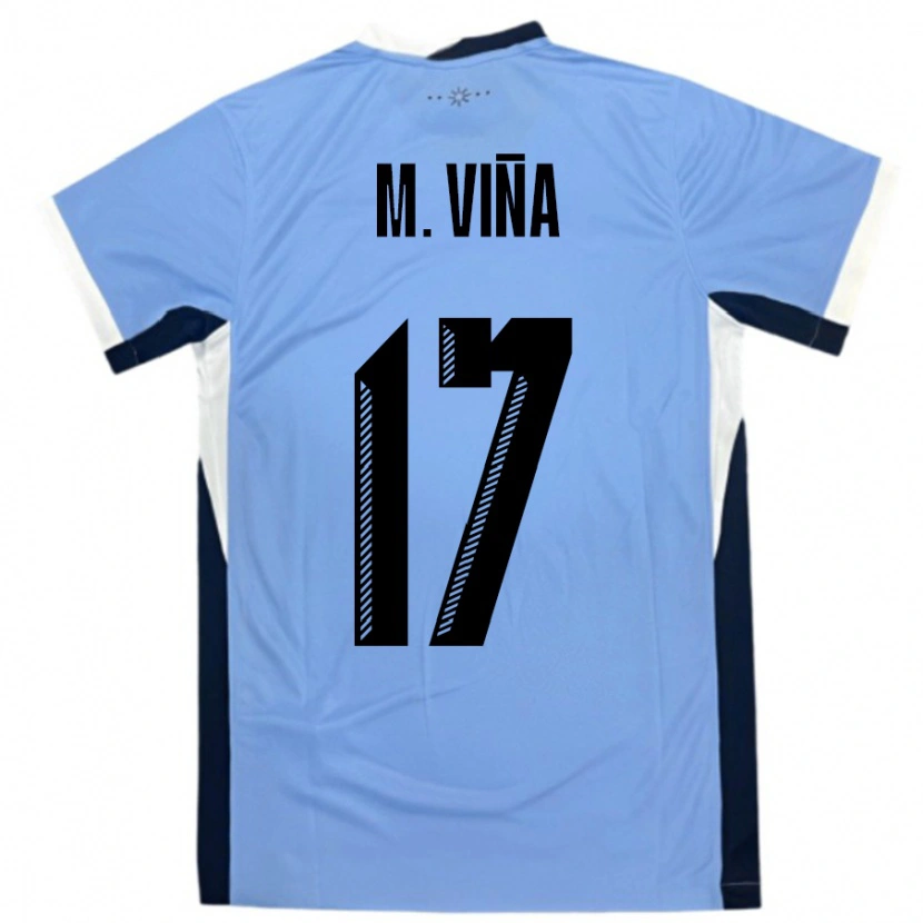 Danxen Dámské Uruguay Matias Vina #17 Bílá Černá Domů Hráčské Dresy 24-26 Dres