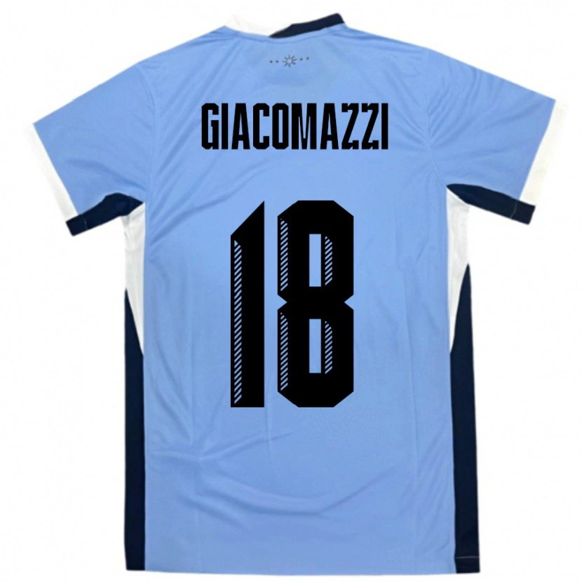 Danxen Dámské Uruguay Sebastian Giacomazzi #18 Bílá Černá Domů Hráčské Dresy 24-26 Dres