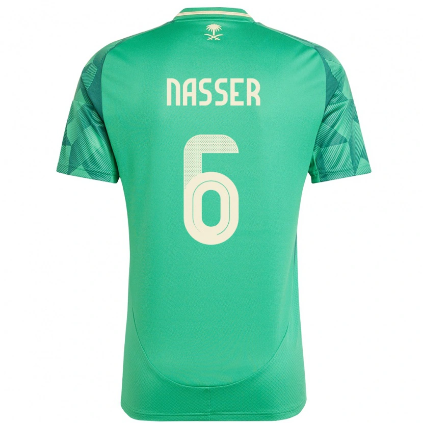 Danxen Dámské Saúdská Arábie Nasser Al-Dawsari #6 Zelený Domů Hráčské Dresy 24-26 Dres