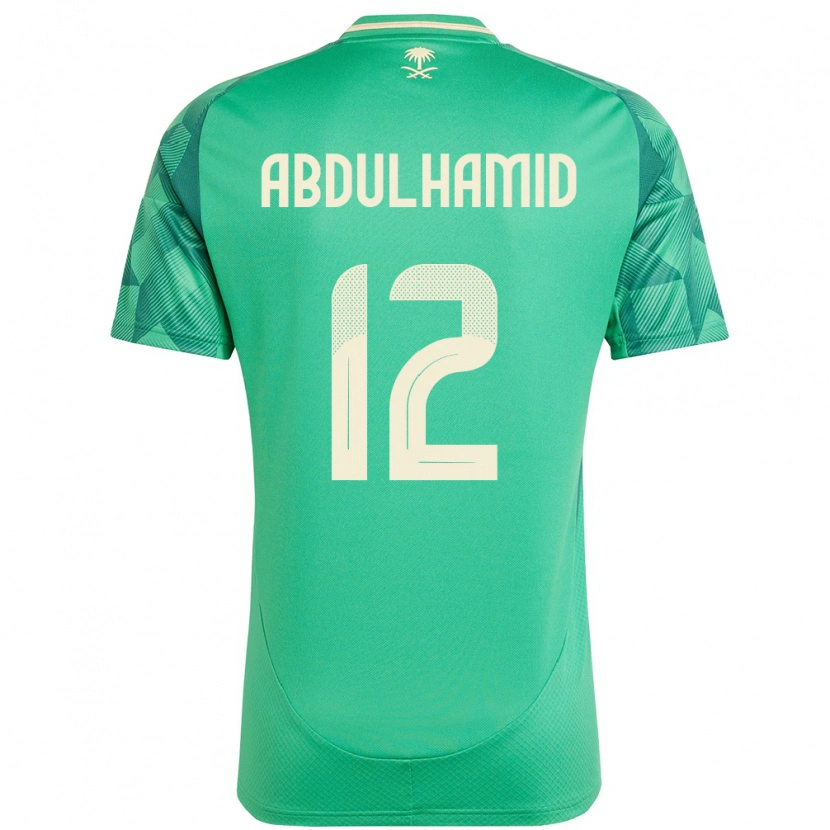 Danxen Dámské Saúdská Arábie Saud Abdulhamid #12 Zelený Domů Hráčské Dresy 24-26 Dres