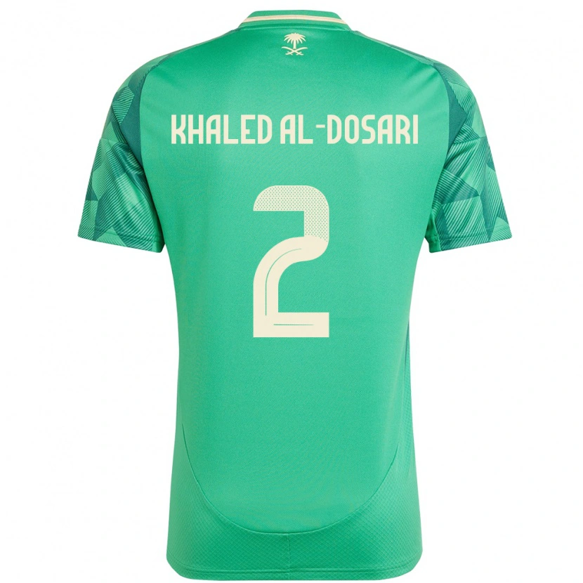 Danxen Dámské Saúdská Arábie Yazeed Khaled Al-Dosari #2 Zelený Domů Hráčské Dresy 24-26 Dres