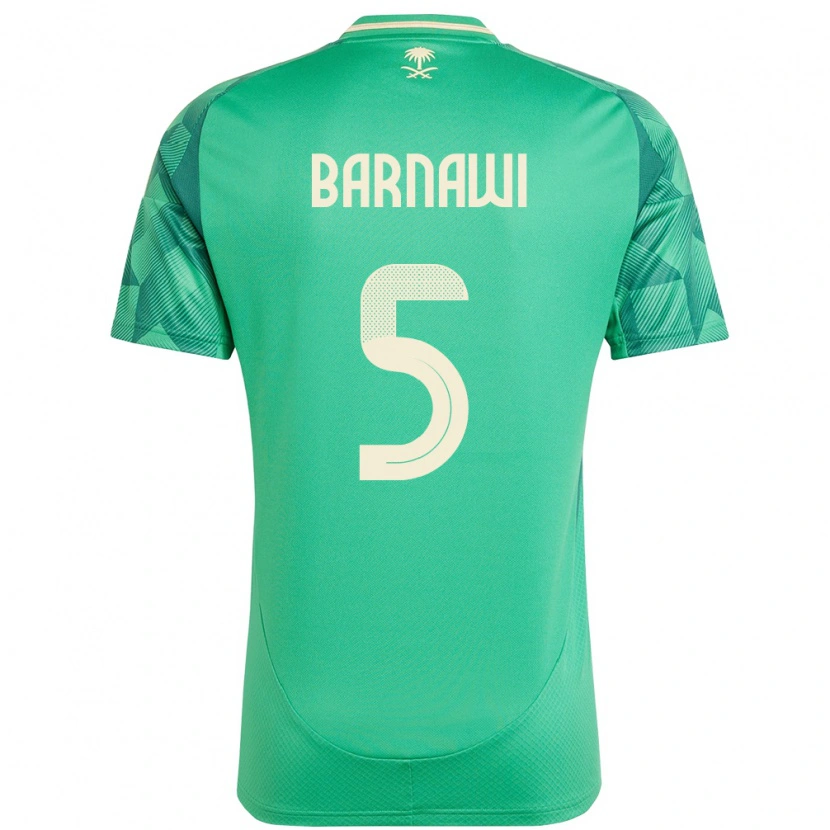 Danxen Dámské Saúdská Arábie Mohammed Barnawi #5 Zelený Domů Hráčské Dresy 24-26 Dres