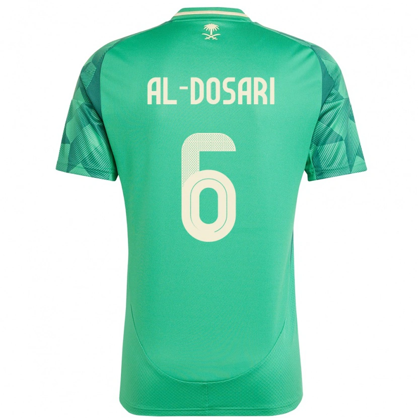 Danxen Dámské Saúdská Arábie Saeed Al-Dosari #6 Zelený Domů Hráčské Dresy 24-26 Dres