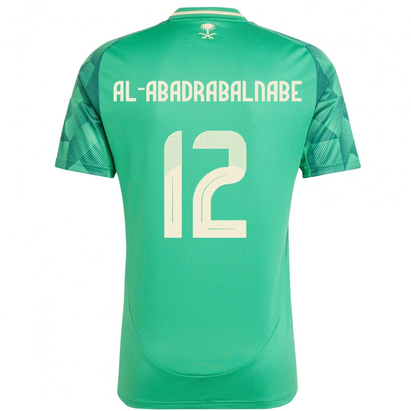 Danxen Dámské Saúdská Arábie Ahmed Musallam Al-Abadrabalnabe #12 Zelený Domů Hráčské Dresy 24-26 Dres