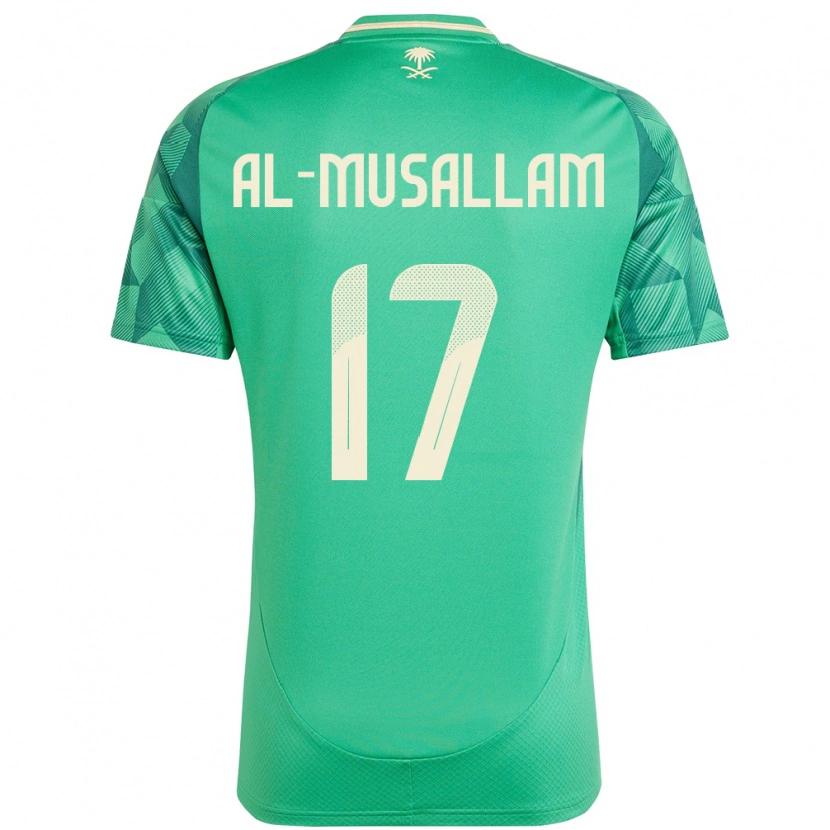 Danxen Dámské Saúdská Arábie Hassan Al-Musallam #17 Zelený Domů Hráčské Dresy 24-26 Dres