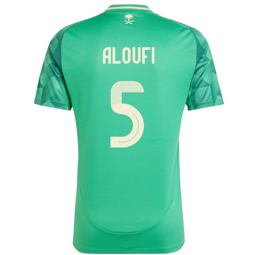 Danxen Dámské Saúdská Arábie Mohammed Aloufi #5 Zelený Domů Hráčské Dresy 24-26 Dres
