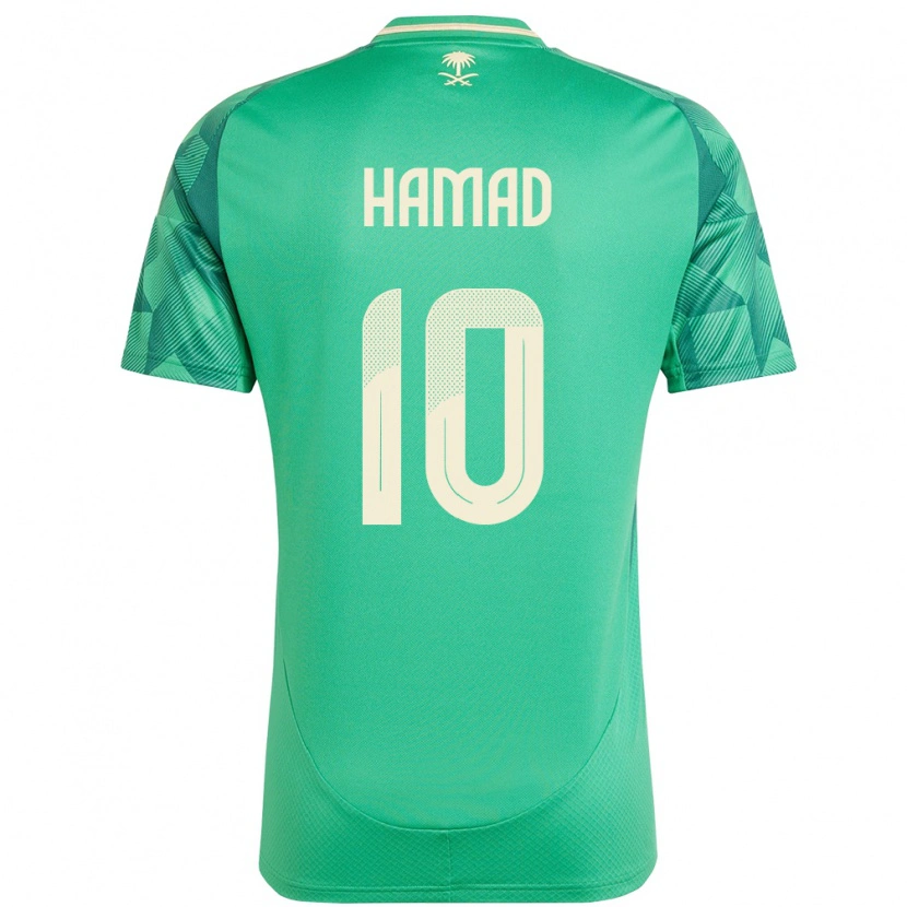 Danxen Dámské Saúdská Arábie Sarah Hamad #10 Zelený Domů Hráčské Dresy 24-26 Dres