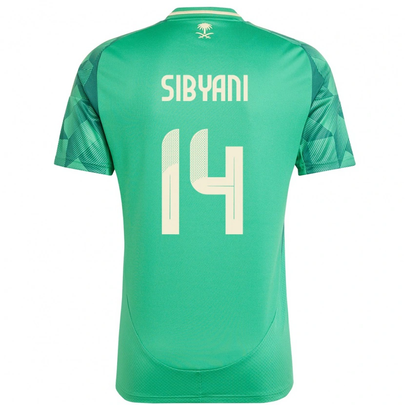 Danxen Dámské Saúdská Arábie Meshal Sibyani #14 Zelený Domů Hráčské Dresy 24-26 Dres