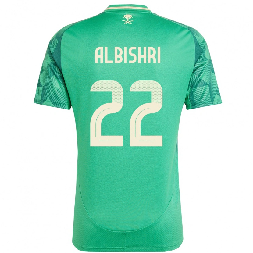 Danxen Dámské Saúdská Arábie Nawaf Albishri #22 Zelený Domů Hráčské Dresy 24-26 Dres