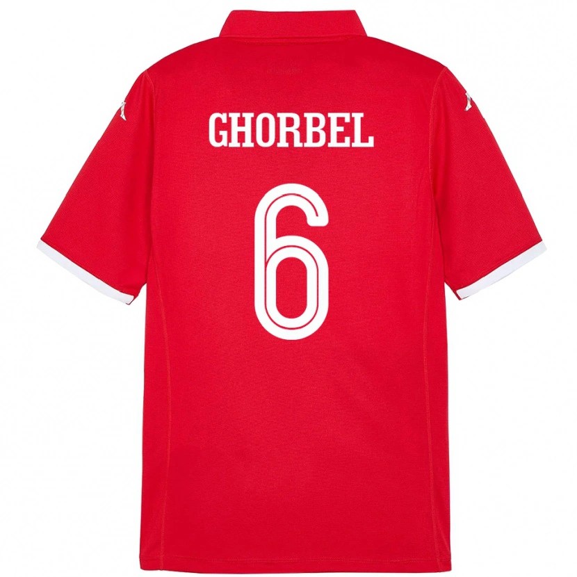 Danxen Dámské Tunisko Mahmoud Ghorbel #6 Červený Domů Hráčské Dresy 24-26 Dres