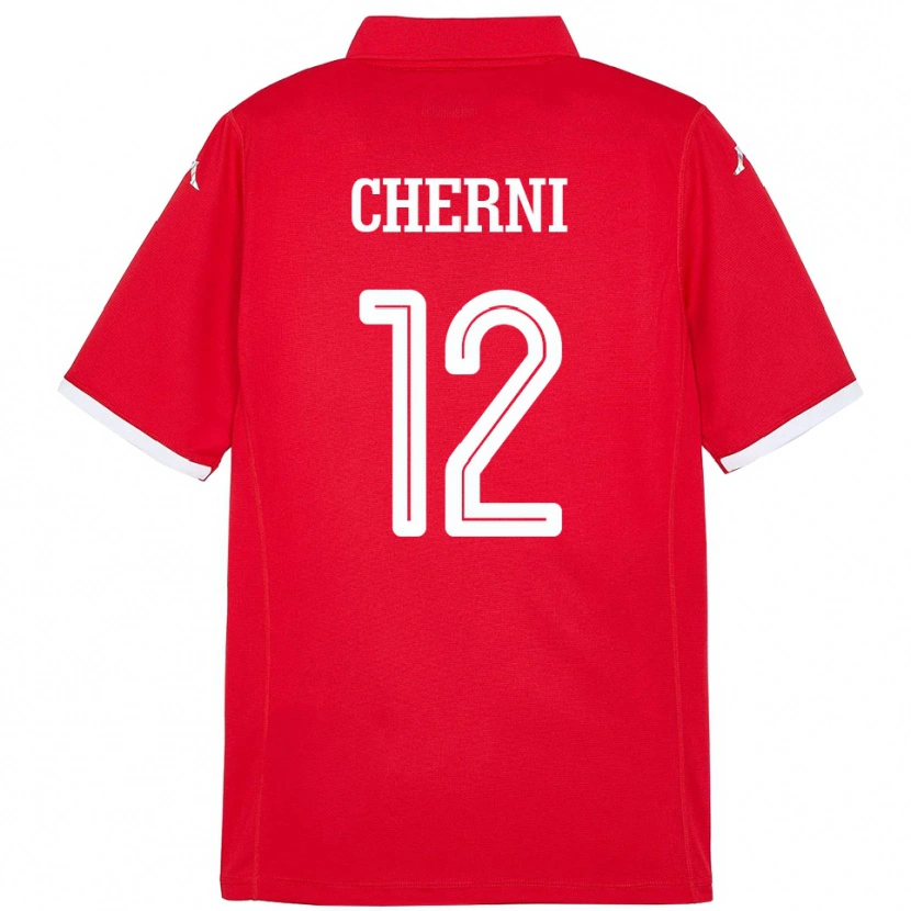 Danxen Dámské Tunisko Amin Cherni #12 Červený Domů Hráčské Dresy 24-26 Dres