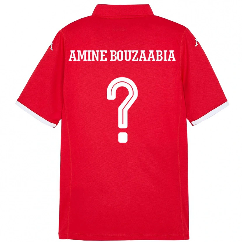 Danxen Dámské Tunisko Mohamed Amine Bouzaabia #0 Červený Domů Hráčské Dresy 24-26 Dres