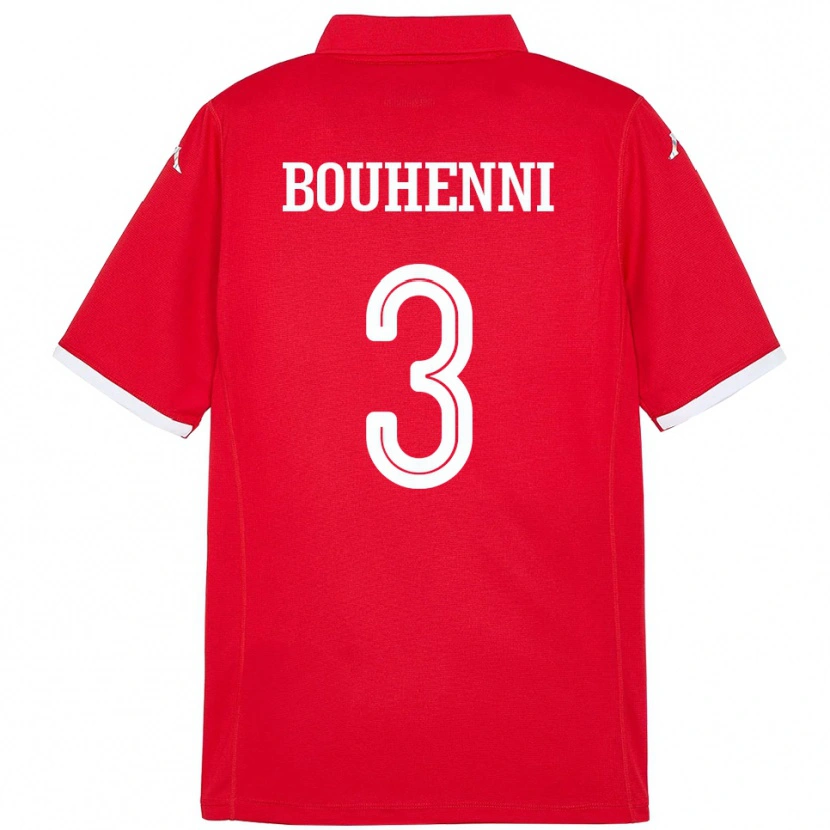 Danxen Dámské Tunisko Rayen Bouhenni #3 Červený Domů Hráčské Dresy 24-26 Dres