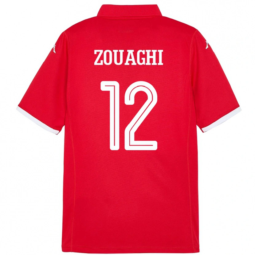 Danxen Dámské Tunisko Thomas Zouaghi #12 Červený Domů Hráčské Dresy 24-26 Dres