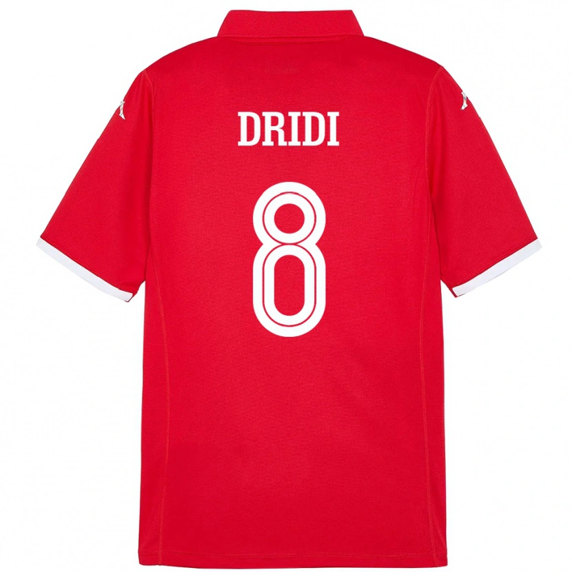 Danxen Dámské Tunisko Yassine Dridi #8 Červený Domů Hráčské Dresy 24-26 Dres