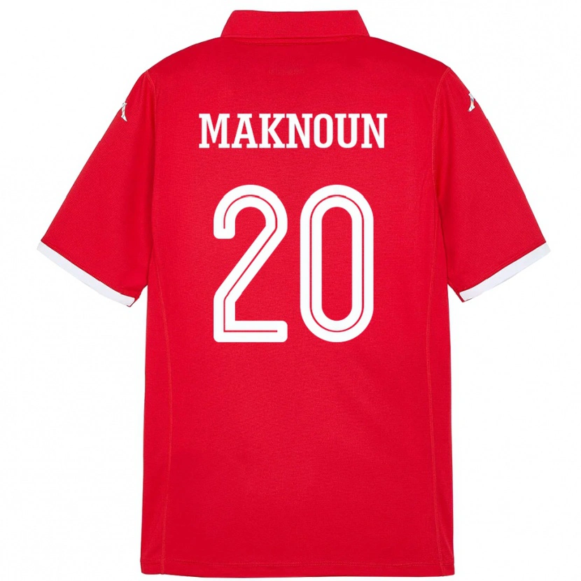 Danxen Dámské Tunisko Leila Maknoun #20 Červený Domů Hráčské Dresy 24-26 Dres