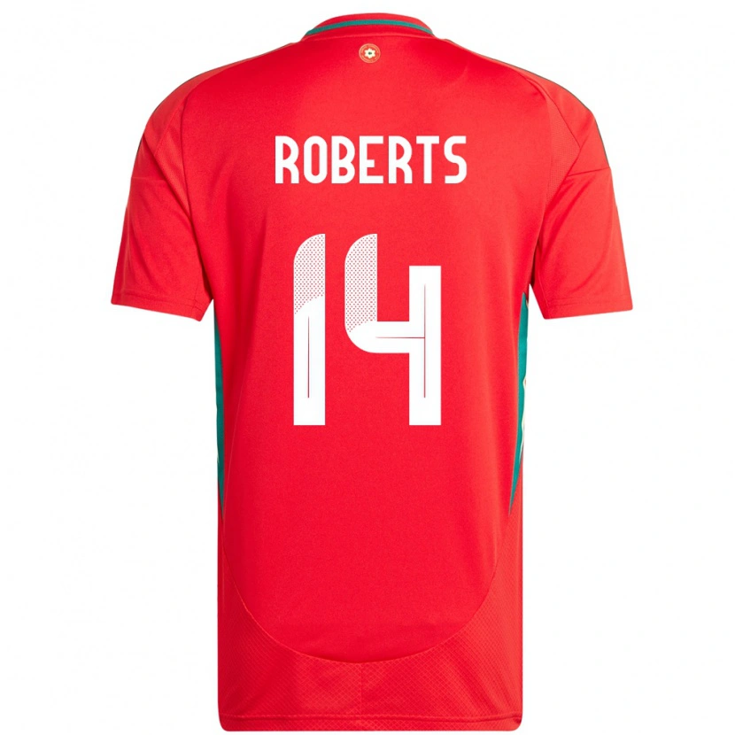 Danxen Dámské Wales Connor Roberts #14 Červený Domů Hráčské Dresy 24-26 Dres