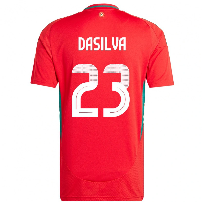 Danxen Dámské Wales Jay Dasilva #23 Červený Domů Hráčské Dresy 24-26 Dres