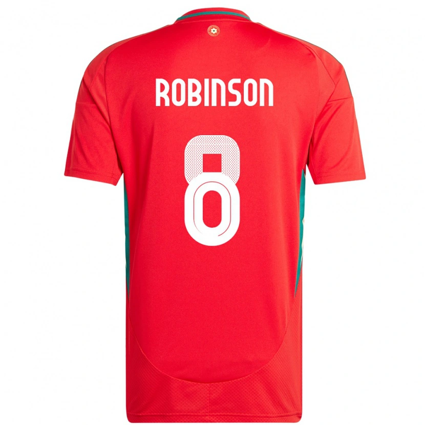 Danxen Dámské Wales Milo Robinson #8 Červený Domů Hráčské Dresy 24-26 Dres