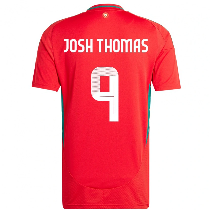 Danxen Dámské Wales Josh Thomas #9 Červený Domů Hráčské Dresy 24-26 Dres