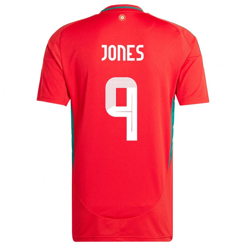 Danxen Dámské Wales Sam Jones #9 Červený Domů Hráčské Dresy 24-26 Dres