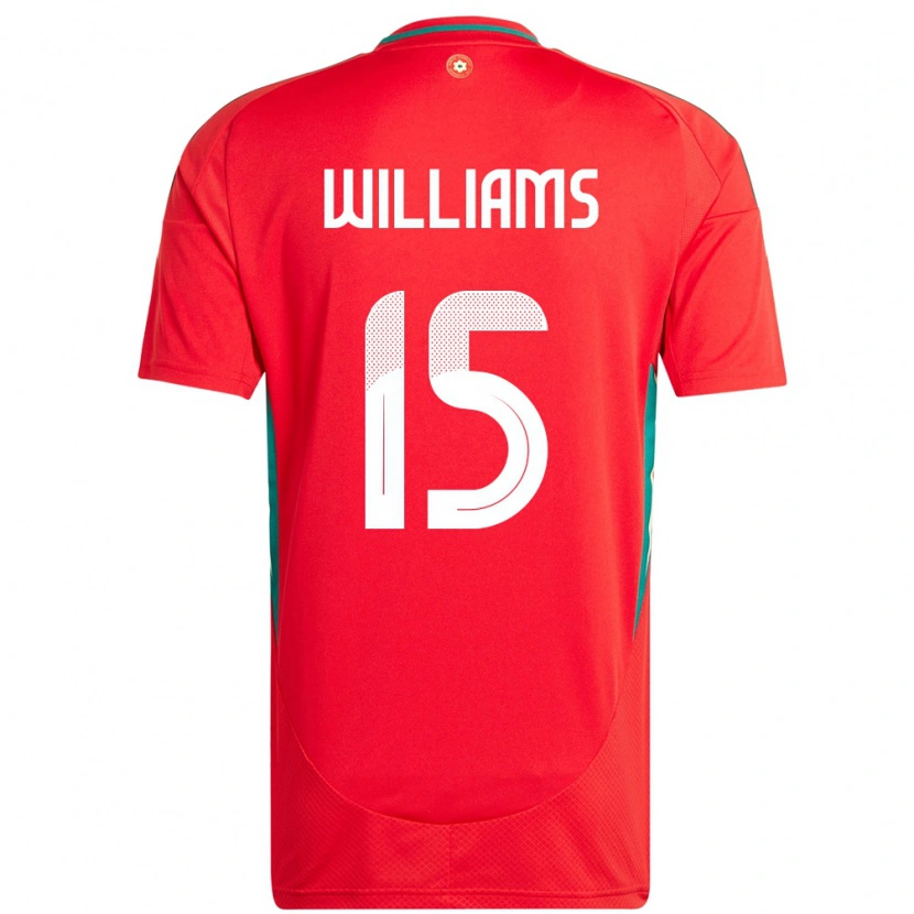 Danxen Dámské Wales Joe Williams #15 Červený Domů Hráčské Dresy 24-26 Dres