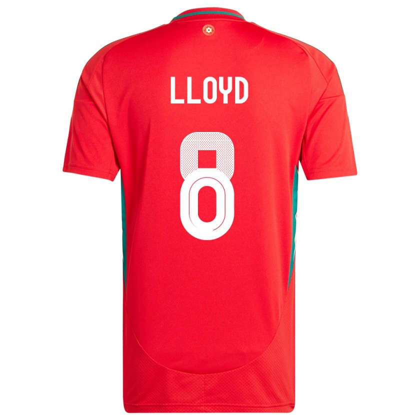Danxen Dámské Wales Ben Lloyd #8 Červený Domů Hráčské Dresy 24-26 Dres