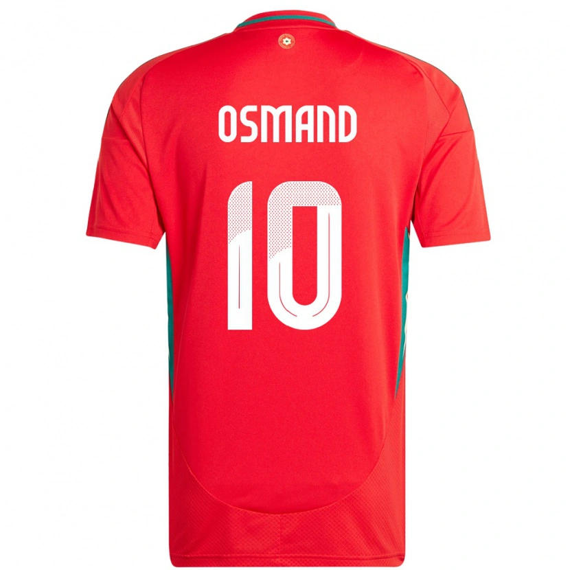 Danxen Dámské Wales Callum Osmand #10 Červený Domů Hráčské Dresy 24-26 Dres